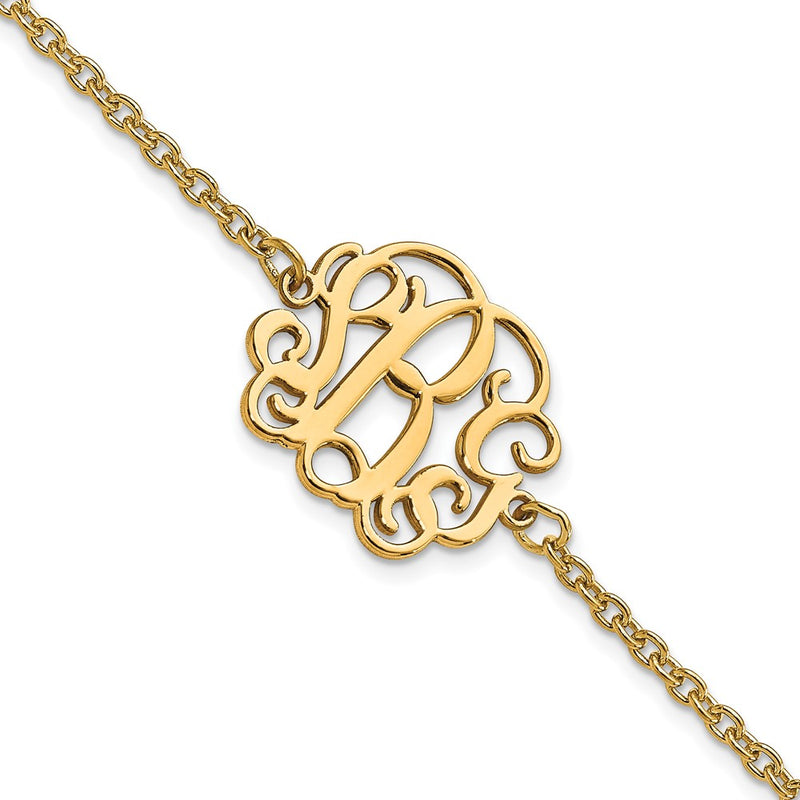 Sterling silver monogram bracelet