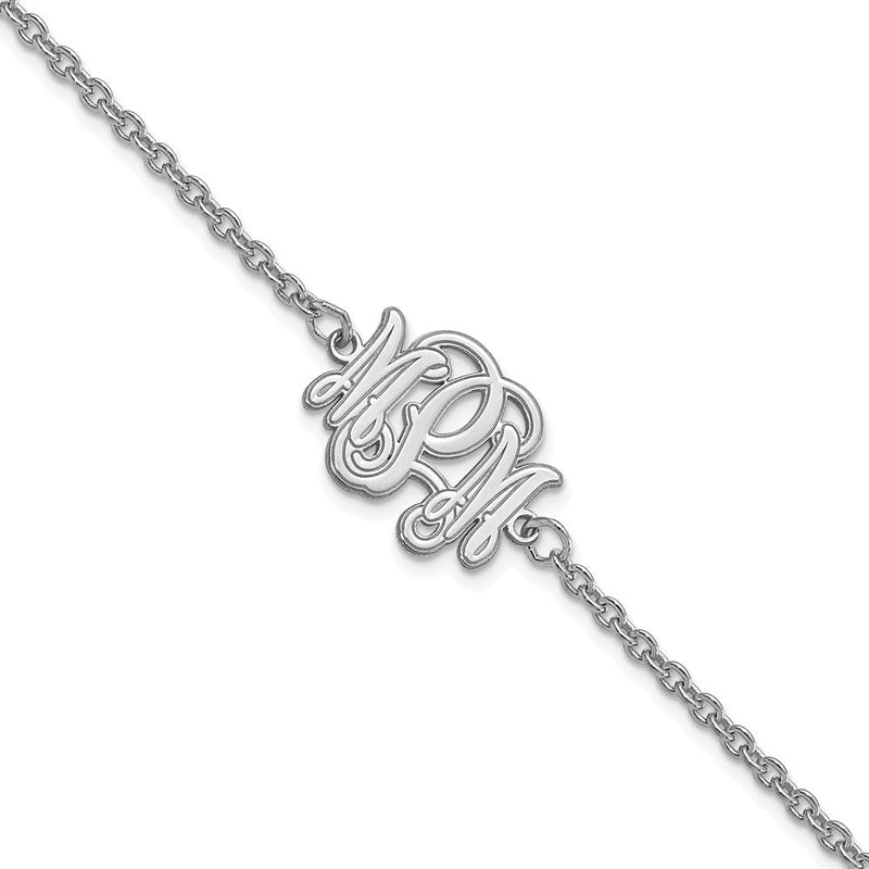 Sterling silver monogram bracelet
