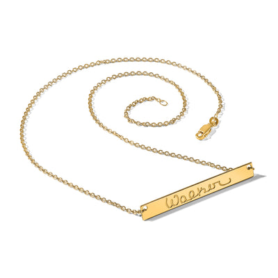 Sterling Silver/Gold-plated Large Signature Bar Necklace
