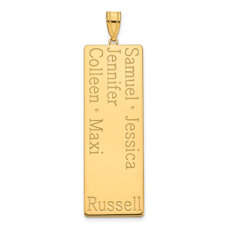 14K yellow gold family pendant, alternate view
