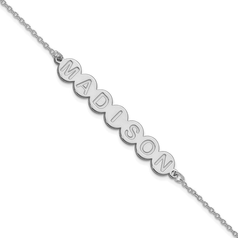 Sterling silver letter bracelet