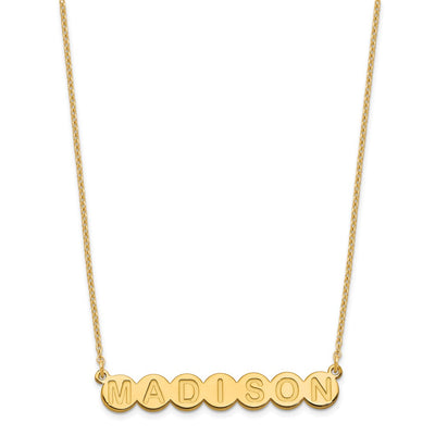 Sterling Silver/Gold-plated 7 Letter Bubble Necklace