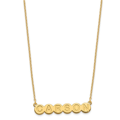 Sterling Silver/Gold-plated 6 Letter Bubble Necklace