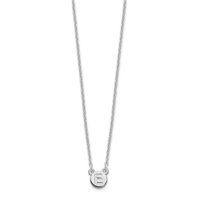 Sterling Silver/Rhodium-plated 1 Letter Bubble Necklace
