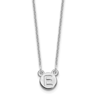 10K White Gold 1 Letter Bubble Necklace