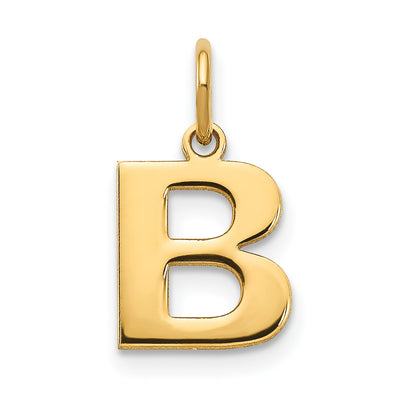 14ky Letter Initial Pendant, 12.27 x 11mm