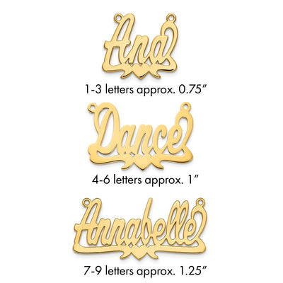 14K White Gold Polished Heat Name Plate