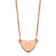 14K Rose Gold Initial Heart Necklace