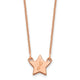 14K Rose Gold Initial Star Necklace
