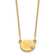 14K Yellow Gold Oval Initial with Diamond Necklace