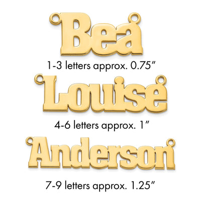 Sterling Silver/Gold Plated Aachen Font Name Plate