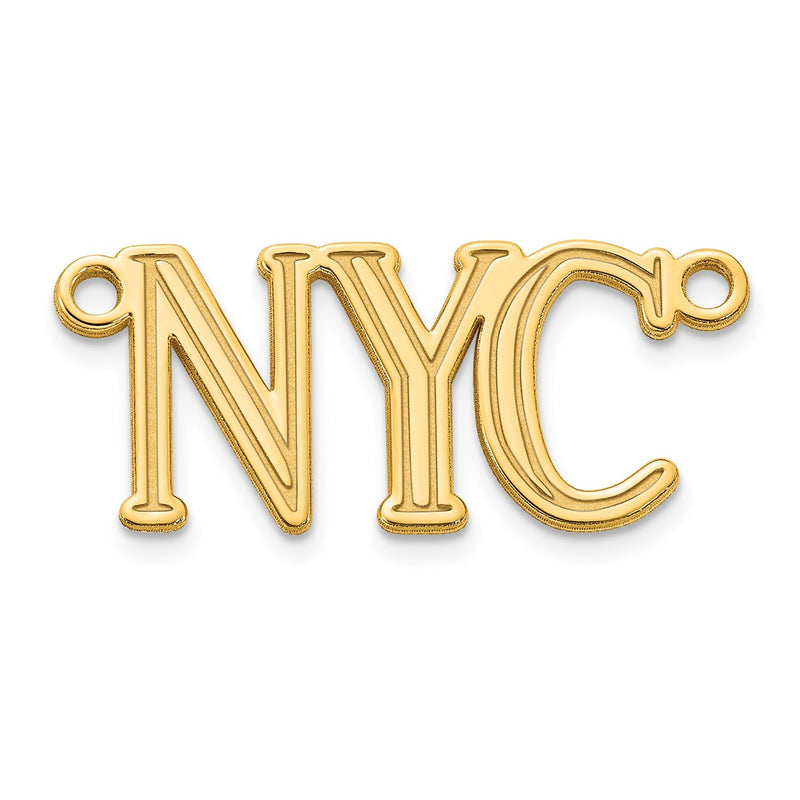 10K yellow gold name pendants & charm, alternate view