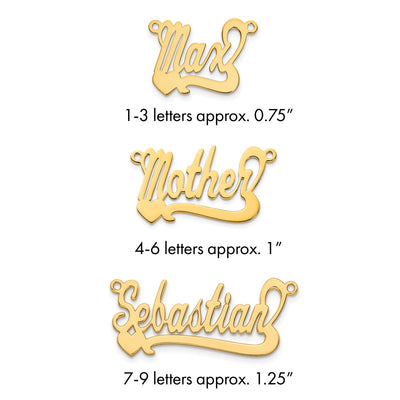 Personalized Heart Name Plate Necklace