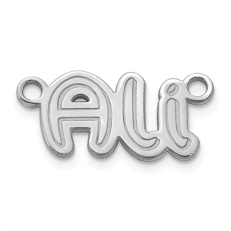 10K white gold name pendants & charm, alternate view