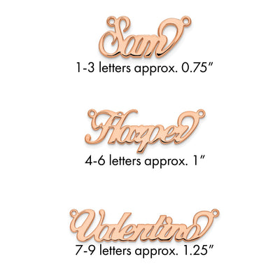 10K Yellow Gold Name Plate