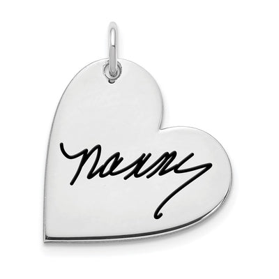 10K White Gold Signature Heart Charm