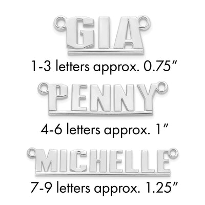 Sterling Silver/14K Rose Gold Underlined Name Plate