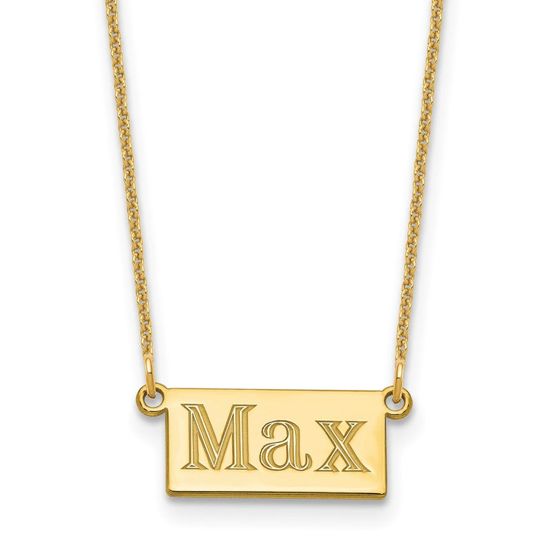 14K yellow gold letter necklace