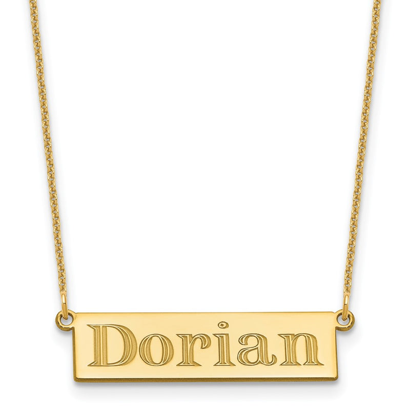 14K yellow gold letter necklace