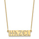 14K Yellow Gold 4-6 Letter cut-out Name Bar Necklace