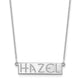 14K White Gold 4-6 Letter Name Bar Necklace