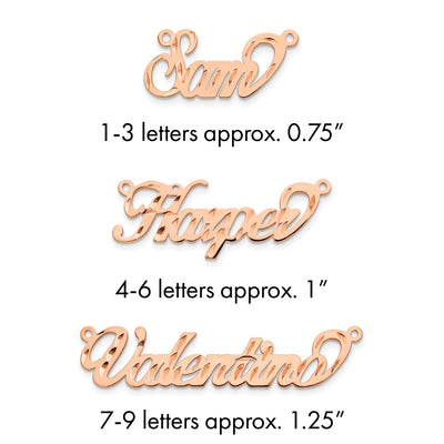 10K White Gold Diamond-cut Name Plate