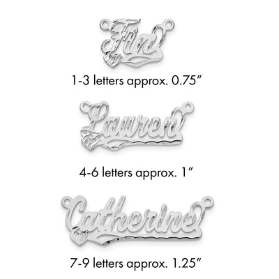 10K Yellow Gold Diamond-cut Heart Name Plate