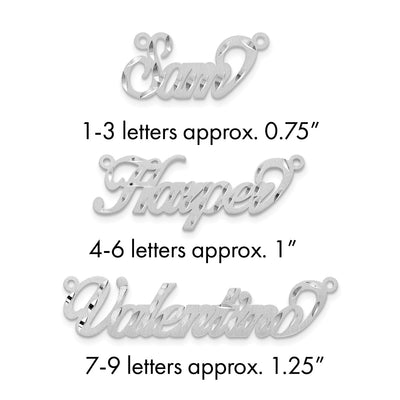 10K Yellow Gold Satin Diamond-cut Name Plate