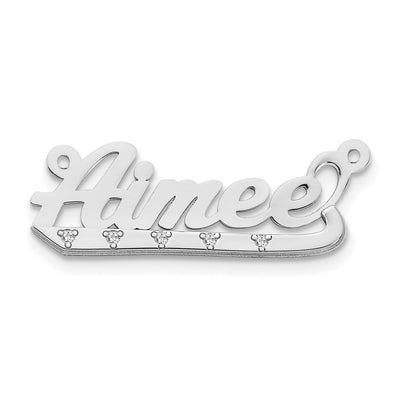 10K Two-tone 3D Diamond Name Plate