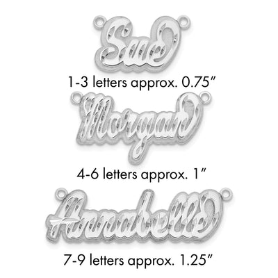 10Kk Yellow Gold 3D Diamond-cut Name Plate