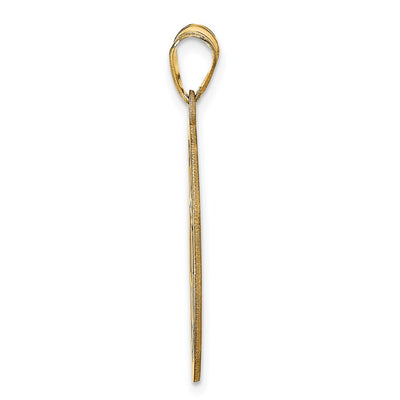 Sterling Silver/Gold-plated Round Monogram Pendant, 25 x 28mm