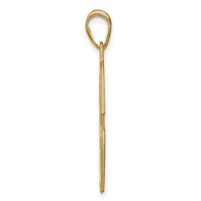 Sterling Silver/Gold-plated Round Cut-out Monogram Pendant, 21 x 21mm