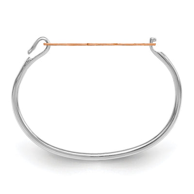 Sterling Silver/Rose-plated Monogram with Sterling Silver Bangle