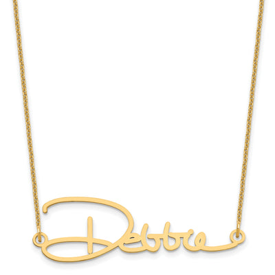 14K Yellow Gold Signature Necklace, 18 x 1.5mm