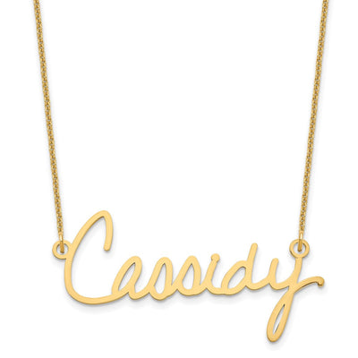 14K Yellow Gold Signature Necklace, 18 x 1.5mm