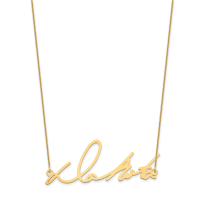 14K Yellow Gold Signature Necklace, 18 x 2mm