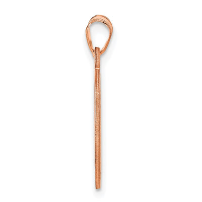 Sterling Silver/Rose-plated Small Round Monogram Pendant