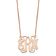 14K Rose Gold Small Monogram Necklace, 18 x 18mm