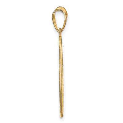Sterling Silver/Gold-plated Round Cut-out Monogram Pendant, 28 x 25mm