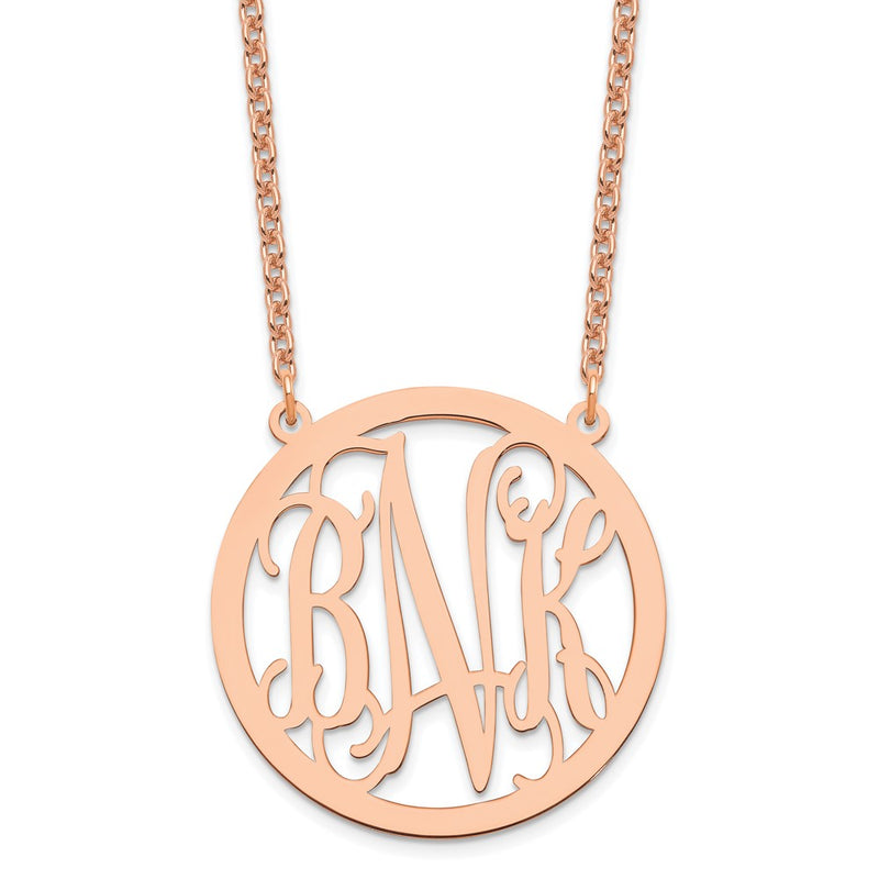 Sterling silver monogram necklace