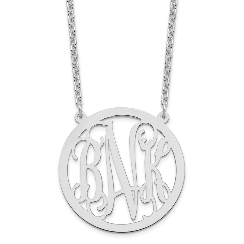 Sterling silver monogram necklace
