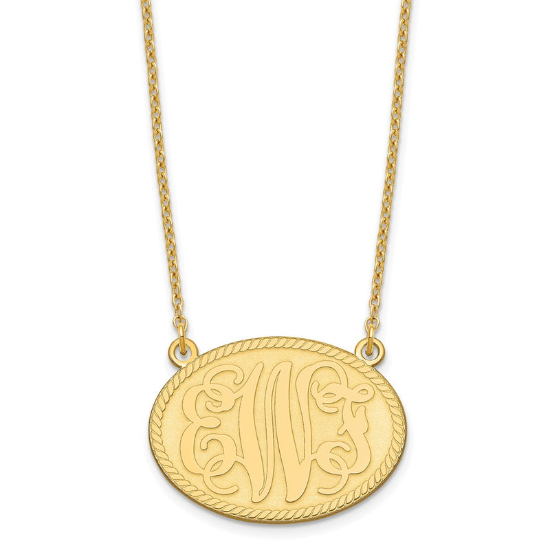 Sterling silver monogram necklace