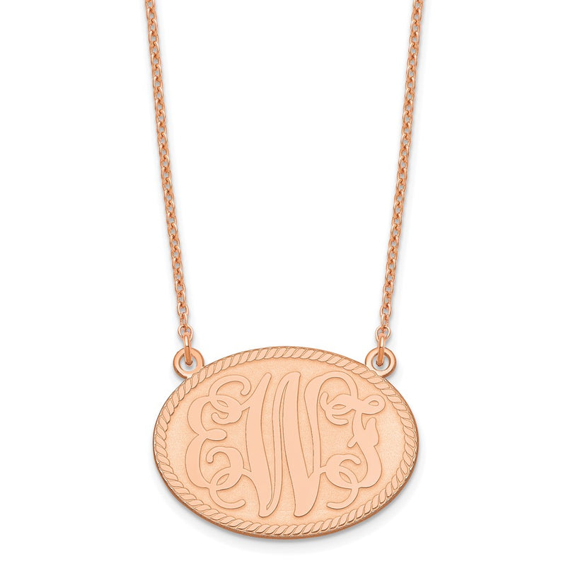 Sterling silver monogram necklace