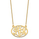 14K Yellow Gold Oval Monogram Necklace