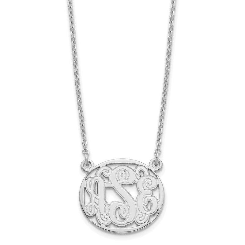 Sterling silver monogram necklace