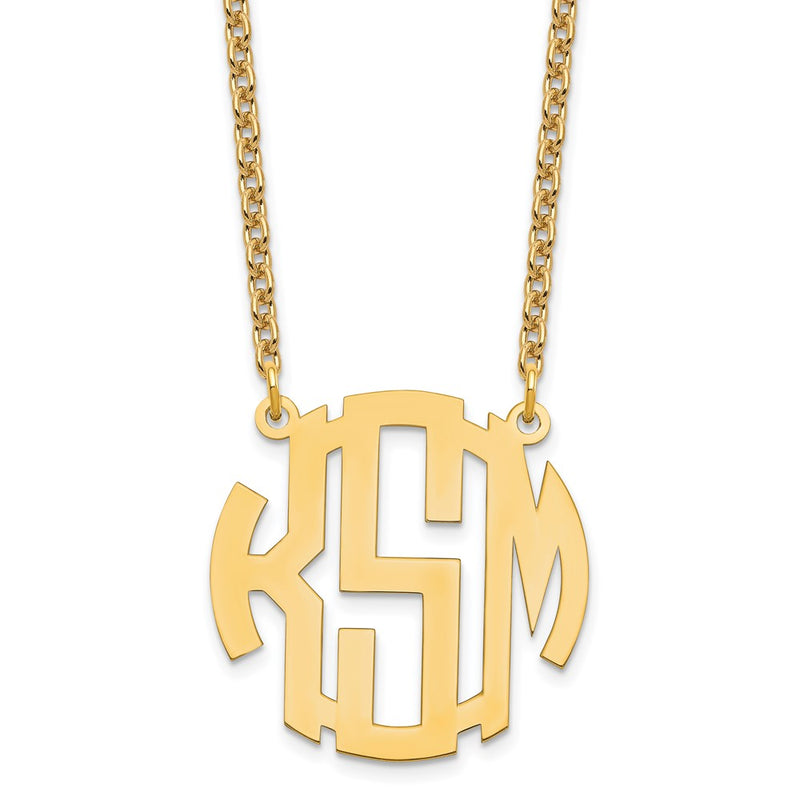 Sterling silver monogram necklace