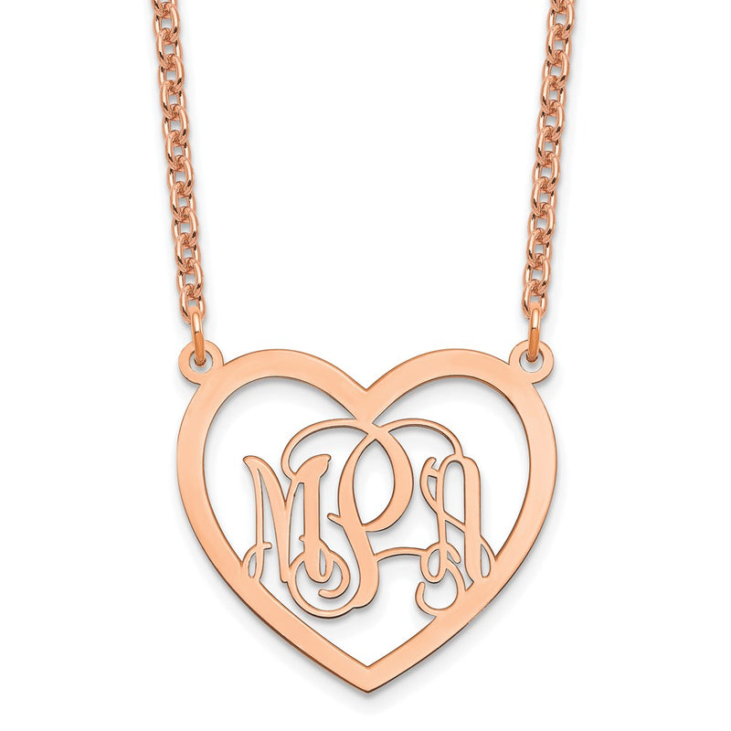 Sterling silver monogram necklace