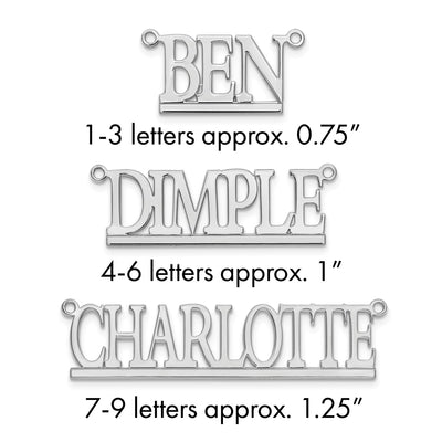 10K Yellow Gold Underlined Name Plate