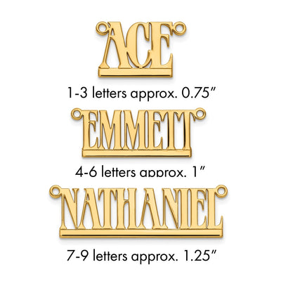 10K Yellow Gold Underlined Name Plate