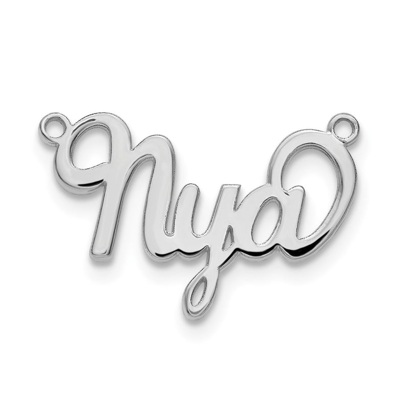 10K white gold name pendants & charm, alternate view